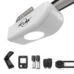 SKYLINK Atoms ATR-1622BK 1/2 HPF Garage Door Opener with Extremely Quiet DC Motor, Built-in Led Light, Remote Controls, Keypad Keyless Entry, Deluxe Wall Console, Belt Drive, White