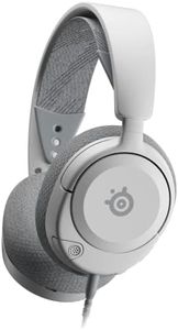 SteelSeries Arctis Nova 1P Multi-System Gaming Headset — Hi-Fi Drivers — 360° Spatial Audio — Comfort Design — Durable — Lightweight — Noise-Cancelling Mic — PS5/PS4, PC, Xbox, Switch - White