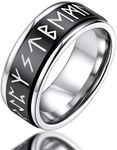 FaithHeart Black Steel Rings for Ma