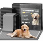 Powools Extra Large Puppy Pads 86 x 70 cm, Pack of 50, Activated Charcoal Pee Pads for Dogs Potty Training with Leak-Proof Quick-Dry Design, 6-Layer Puppy Training Pads