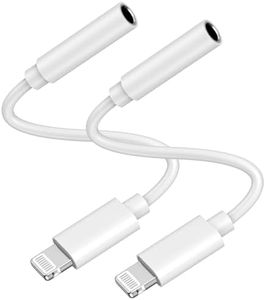 [Apple MFi Certified] Apple Lightning to 3.5 mm Headphone Jack Adapter for iPhone, 2 Pack iPhone 3.5mm Headphone Aux Audio Converter Adapter Dongle Compatible with iPhone 14 13 12 11 XS XR X 8 iPad