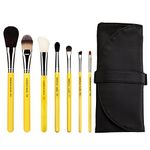 Bdellium Tools Professional Makeup Studio Series Basic 7 Piece Brush Set with Roll-Up Pouch, 1 Count