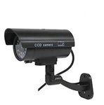 BW Dummy CCTV Camera Dummy Camera Fake Outdoor Indoor Weatherproof Fake Surveillance Camera CCTV Security Camera Flashing Red LED Light