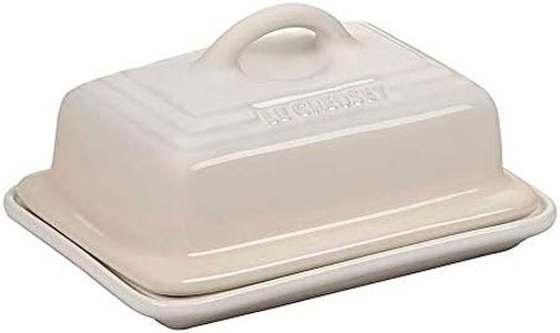Le Creuset Stoneware Butter Dish, 900 g, 17 x 12.5 x 9 cm, Meringue, 80837177160003