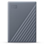 WD 2TB My Passport Portable Hard Drive, Works with USB-C & USB-A, Including Windows, Mac, and Mobile Devices, Includes Backup Software and Password Protection, Gray -