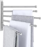 KES SUS 304 Stainless Steel Swing Out Towel Bar 5-Bar Folding Arm Swivel Hanger Bathroom Storage Organizer Rustproof Wall Mount, Brushed Finish, A2102S5-2