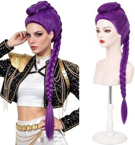 S-noilite Rumi Wig Purple Braid Ponytail Wigs for Women Halloween Cosplay