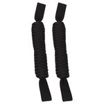 Laihua 2Pcs Roll Bar Grab Handles, Multipurpose Vehicle Headrest Handle Paracord Grip Handle, Car Rear Seat Back Headrest Grab Handle for Car SUV ATV UTV RV Black