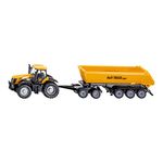 siku 1858, JCB Tractor with Dolly and Tipping Trailer, 1:87, Metal/Plastic, Yellow, Removable tipper body