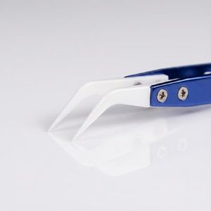 Ceramic Precision Tweezers – Curved Tip, ESD Safe Anti-Static, Heat Resistant, Non-Magnetic for Micro Soldering, Electronics Repair, Jewelry & Crafts