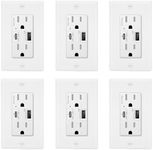 USB C Outlet PD 24W,GREENCYCLE 6PK 