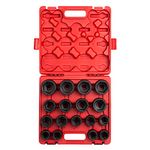 Sunex 4684 3/4-Inch Drive Heavy Duty Metric Impact Socket Set, 17-Piece