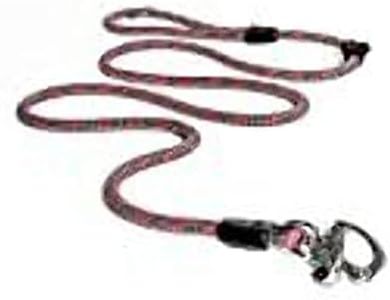 EzyDog Marine Leash - Rope Dog Lead with Quick Release Stainless Steel Clip, Leash and Collar Combo, Used for Training, Durable, Refelctive Climbing Rope Leashes (170cm, Red)