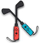 Nargos Golf Culb for Nintendo Switch Joy-Con Controller, Sports Game Accessories for Mario Golf-Super Rush - 2 Pack (Black)