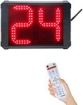 GANXIN Basketball Shot Clock Timer,12/24/25/30/35/40/60 Seconds Countdown Timer, Portable Shot Clock with Buzzer for All Sports (Remote Control(1unit))