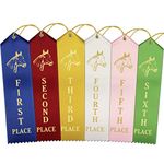 Horse Show Ribbons 1st - 6th Place – 12 Each Place (72 Count Total)