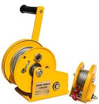 Aprilhp Hand Winch Crank Gear Winch, Boat Trailer Winch, 1200lbs/1800lbs Manual Heavy Duty Winch for ATV, Garages, Gardening, Farms or Warehouses Lifting Heavy Loads1200lbs-30m