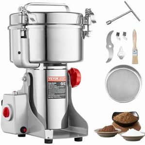 VEVOR 2500g Electric Grain Mill Grinder, High Speed 3400W Commercial Spice Grinders, Stainless Steel Pulverizer Powder Machine, for Dry Grains Spices Cereals Coffee Corn Pepper, Swing Type