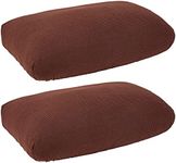 Juvale 2 Pack Stretch Outdoor Cushion Covers for Patio Furniture and Sofas, Reversible (Medium, Dark Brown)