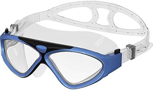 OutdoorMaster Swim Mask - Wide View Swimming Mask & Goggles Anti-fog Waterproof Blue