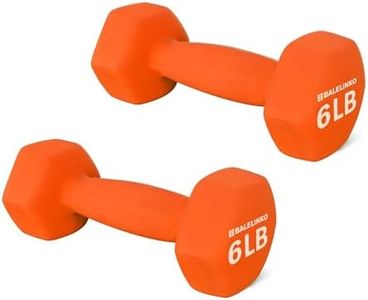Balelinko Home Gym Equipment Workouts Strength Training Weight Loss Pilates Weights Yoga Sets Free Weights for Women, Men, Seniors and Youth, 6LB Orange