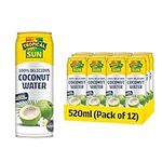 Tropical Sun 100% Delicious Coconut Water for Instant Refreshment – 520 millilitres (Pack of 12) – Free from Artificial additives