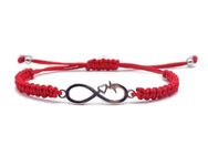 Storela Handmade Silver Plated Infinity Bracelets for Womens and Mens, in our infinity, love and rope bracelet collection.100% waterproof & adjustable- Festival Accessories (red, Infinity Bracelets)