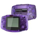 IPS Ready Upgraded eXtremeRate Clear Atomic Purple Replacement Shell Full Housing Cover + Buttons for Gameboy Advance GBA – Compatible with Both IPS & Standard LCD – Console & IPS Screen NOT Included