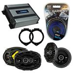 Harmony Audio Kicker Bundle Compatible with 2008-2012 Chevy Malibu 43DSC6504 43DSC69304 New Factory Speaker Replacement Upgrade Package and HA-A400.4 Amplifier