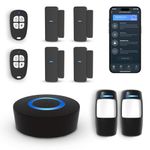 GRSICO Wireless Home Alarm System 9-Piece Kit, WiFi Alarm System for Home Security with Phone APP Alert (Black Alarm Siren, Remote, Motion, and Door Sensors) for Home, Apartment, Work with Alexa