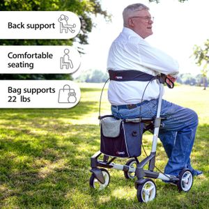 Topro Troja 5G Rollator, Medium – Silver Mobility Walker
