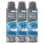 Dove Men+Care Antiperspirant Dry Spray deodorant for 72H sweat & odour protection Clean Comfort with Triple Defense Technology 107g, Pack of 3