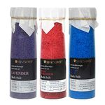 Soulflower Epsom Bath Salts Lavender, Rose Geranium & Ocean Blue 500gm Each | Relaxing Tired Muscles and Soothing Feet | Rich in Detoxifying, Moisturizing & Revitalizing Properties - Pack of 3