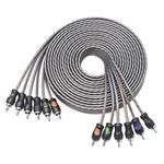 Recoil RCI620 100% Oxygen Free Copper 20ft 6-Channel RCA Audio Cable, Twisted Pair with Noise Reduction