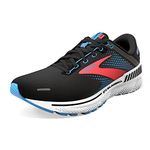 Brooks Women's Adrenaline Gts 22 Sneaker, Black Lake Blue Coral, 5.5 UK