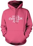 Crazy Chicken Lady Unisex Hoodie - Pink Small