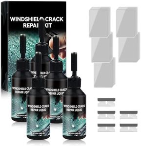 Auiepet Windshield Crack Repair Kit, 2025 New Glass Cracks Gone Repair Kit, Premium Glass Repair Liquid Windshield Repair Kit for Chips and Cracks, Quick Fix Windshield & Glass Repair Tools (5)