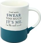 Pavilion - Cool Aunt 18 oz. Large Coffee Cup, Funny Aunt Coffee Mug, Novelty Gift for Aunt, Aunt Birthday Gift, 1 Count (Pack of 1), 5” x 3.5” x 4.75”, White