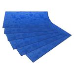 Kuber Industries Fridge Mats | PVC Circle Print | Mat for Refrigerator | Refrigerator Mat | Placemats for Kitchen | Shelf Liner Mat | Set of 6 | Blue Refrigerator Liners