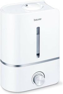 Beurer LB 45 Humidifier with Ultrasonic Mist for Room Humidification with Aroma Function, for Rooms up to 30 m², Quiet, White/Opulent Garden, Blue