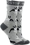 WHD Boston Terrier Socks (Gray/Black, Medium)