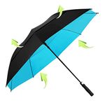 KOLER Golf Umbrella 62 Inch, UV Sun Protection Large Umbrellas Double Vented Canopy Auto Open, Windproof & Rainproof & Sunproof Extra Oversize Golf Stick Umbrella for Men and Women - Black/Blue