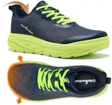 Men's Orthopedic Wide Sneakers: Supportive Flat Feet Plantar Fasciitis Sport Athletic Sneakers, Comfy Foot Ankle Pain Relief Adjustable Fit Rest Road Running Shoes Dark Blue Size 9.5