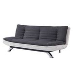 Home Detail Duo-Contrast 3 Seater Sofabed in Duck Grey/Charcoal Fabric or Charcoal Fabric/White Faux Leather (Charcoal, Faux Leather)