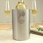 Personalised Botanical Wine Cooler. Engraved with any message over 3 lines.