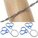NIVAKINI Mini Pocket Hand Tree Cutter wire String Rope, Outdoor Emergency Survival trees cutter wire Camping, stainless steel Wire Cable Chain Saw for Wood, Tree Limbs, PVC Pipe Cutting Tool (1pcs)