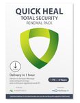 Quick Heal | Total Security Renewal Upgrade Gold pack | 1 User | 3 years | Email Delivery in 1 Hour - no CD| Existing Quick Heal Single User Subscription Needed