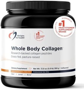 Designs for Health Whole Body Collagen Powder - Hydrolyzed Collagen Peptides Powder for Skin, Joint + Bone Health - Fortigel, Fortibone & Verisol Collagen for Women & Men, Unflavored (30 Servings)