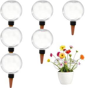 Plant Self Watering Globes 17oz (500ml), 6 Pack Automatic Watering Bulbs with Slow Release Control, Plastic Water Spikes for Indoor & Outdoor Plants, Vacation Plant Watering System
