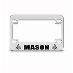 Masonic Mason Moson Logo Metal Bike Motorcycle License Plate Frame Holder